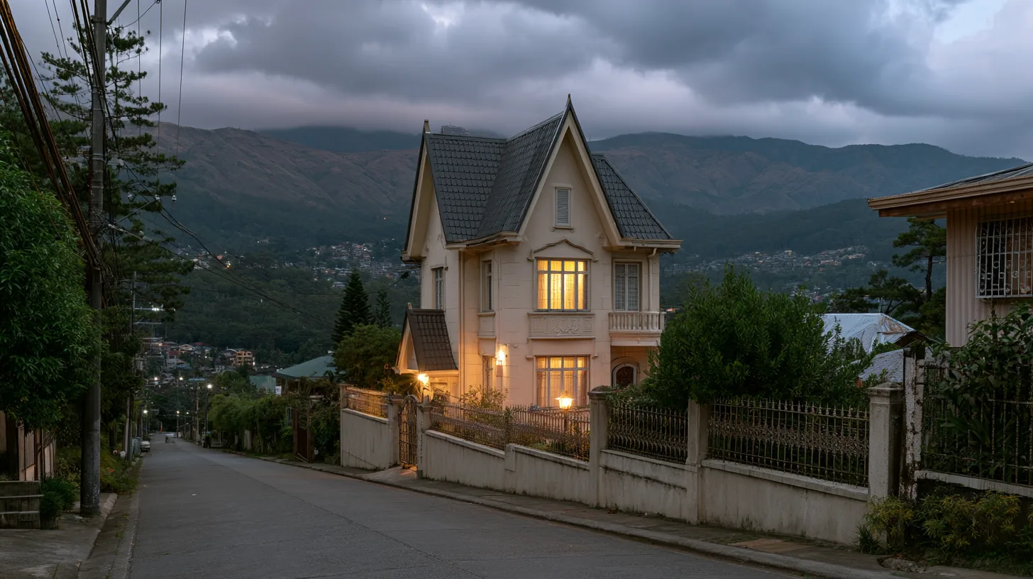 Exterior concept view of the gothic puzzle house