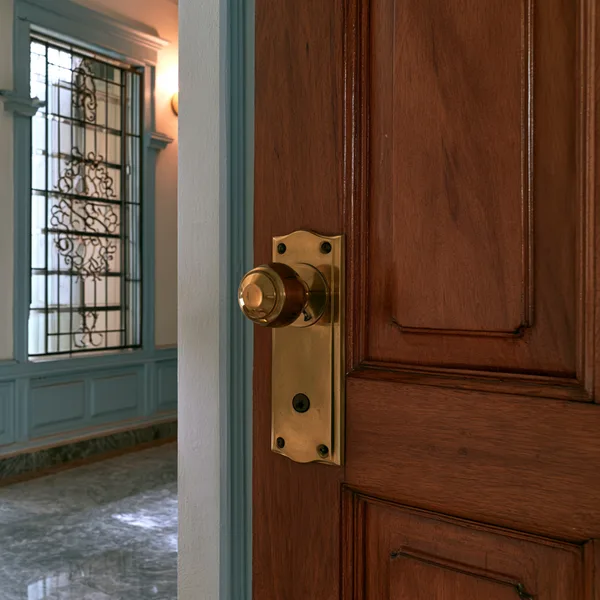A heavy sealed door awaiting a puzzle solution
